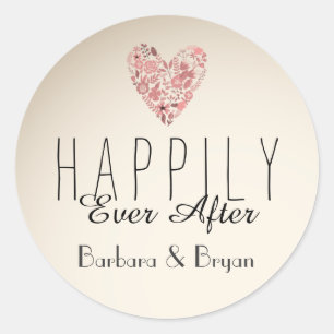 Happily Ever After Wedding Sticker