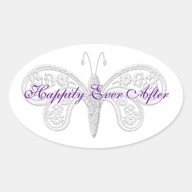 Happily Ever After Wedding Stickers seals (Front)