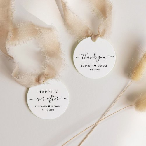 Happily Ever After Wedding Thank You Favor Tags