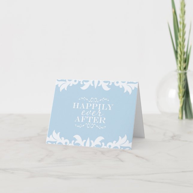 HAPPILY EVER AFTER Wedding Thank You Fold Card (Front)