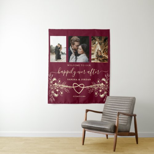 Happily Ever After Wedding Welcome Backdrop