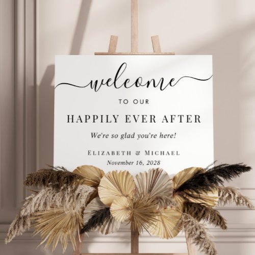 Happily Ever After Wedding Welcome Foam Board
