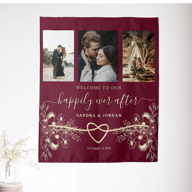 Happily Ever After Wedding Welcome Photo Backdrop (Creator Uploaded)