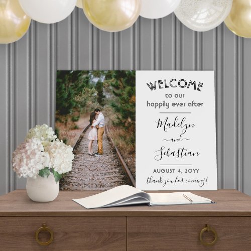 Happily Ever After Wedding Welcome Photo Foam Board