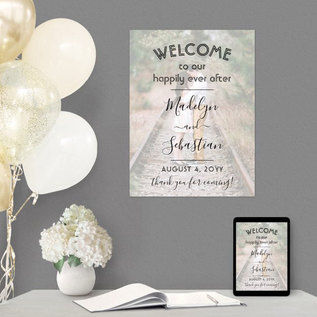 Happily Ever After Wedding Welcome Photo Overlay Poster (Creator Uploaded)
