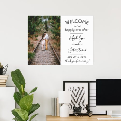 Happily Ever After Wedding Welcome Script 1 Photo Poster