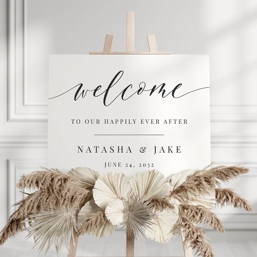 Happily Ever After Wedding Welcome Sign