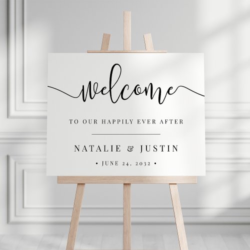 Happily Ever After Wedding Welcome Sign