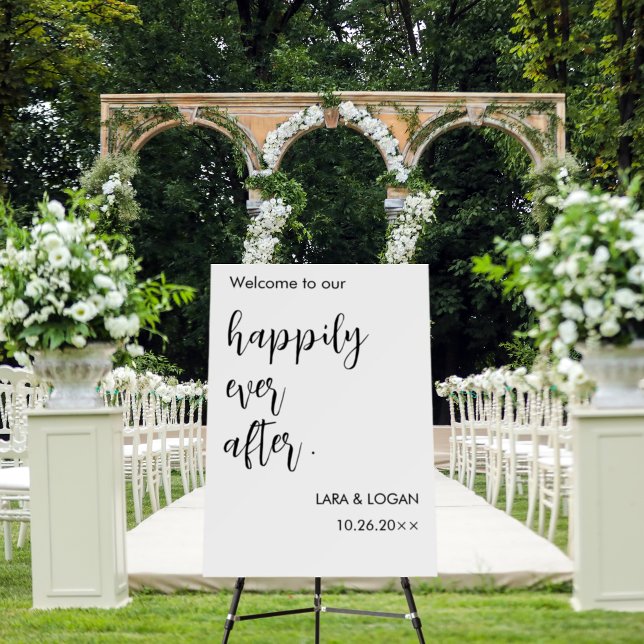 happily ever after wedding welcome sign (Creator Uploaded)