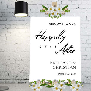 Happily Ever After Wedding Welcome Sign