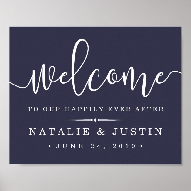 Happily Ever After | Wedding Welcome Sign Poster