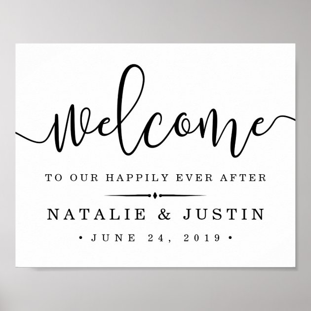 Happily Ever After | Wedding Welcome Sign Poster