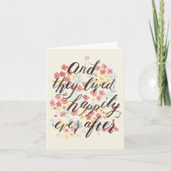 Happily Ever After Weeding Congrats Card by fourwetfeet at Zazzle