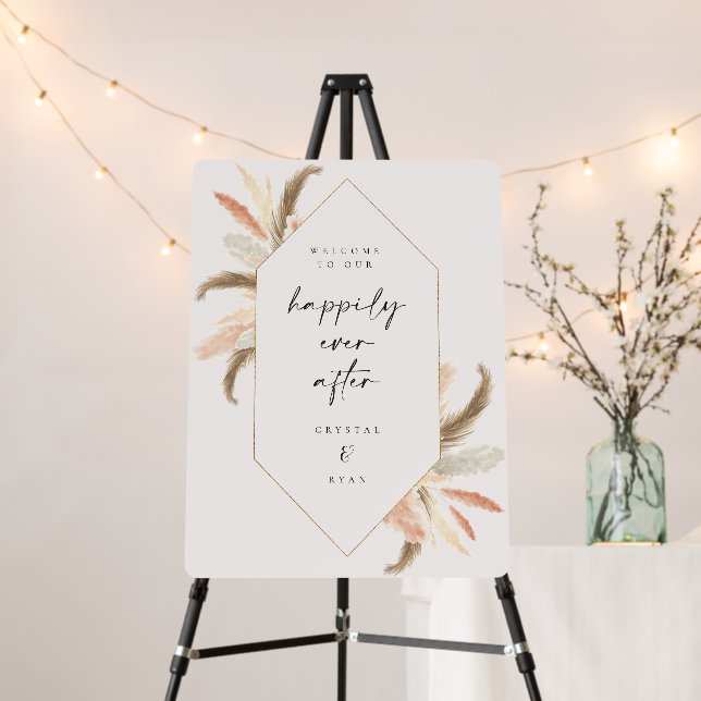 Happily Ever After Welcome Sign C100 Foam Board (In Situ (Stand))