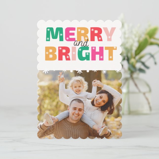 Happily Family Merry & Bright Card (Standing Front)