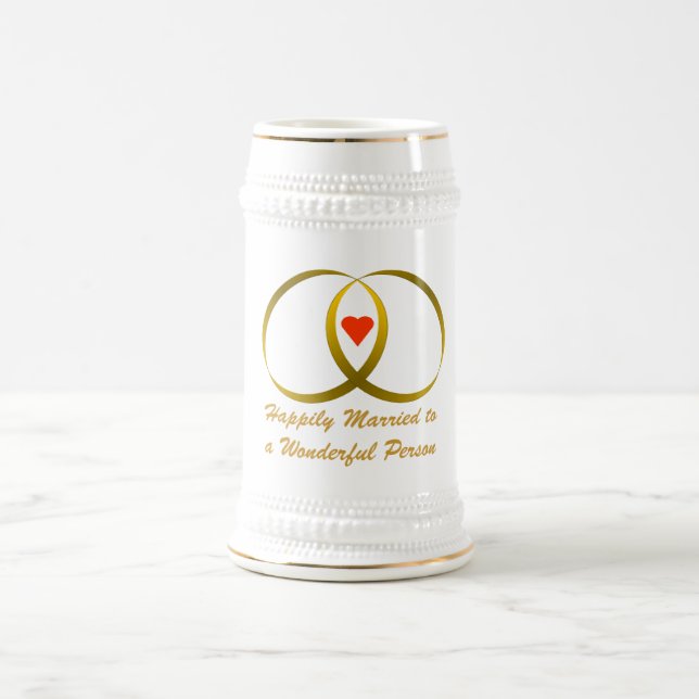 Happily Married Beer Stein (Center)