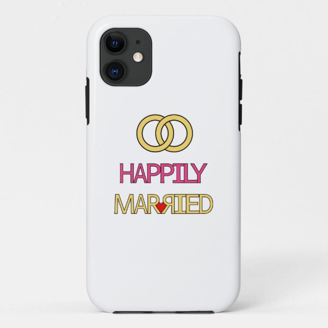 Happily Married Case-Mate iPhone Case (Back)
