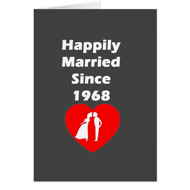 Happily Married Since 1968 Cards (Front)