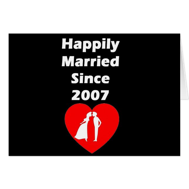 Happily Married Since 2007 Cards (Front Horizontal)