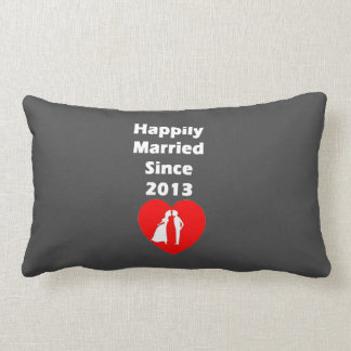Happily Married Since 2013 Lumbar Pillow