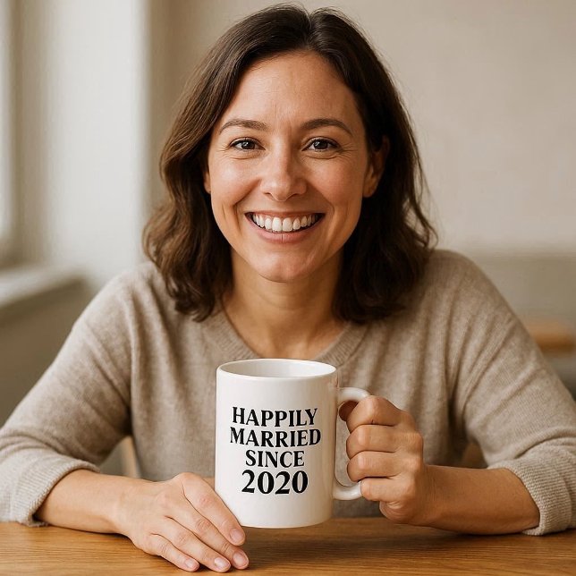 Happily Married Since Custom Couples Coffee Mug (Creator Uploaded)