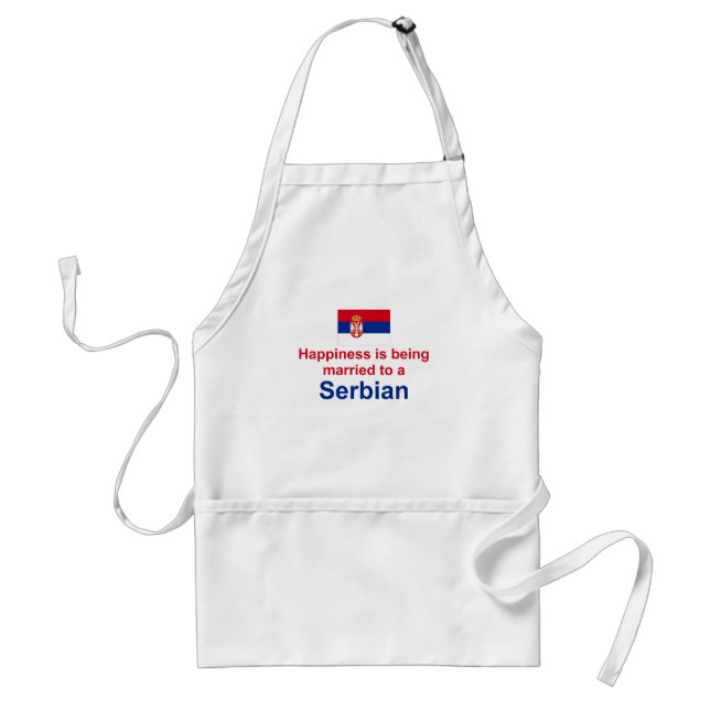 Happily Married To A Serbian Adult Apron (Front)