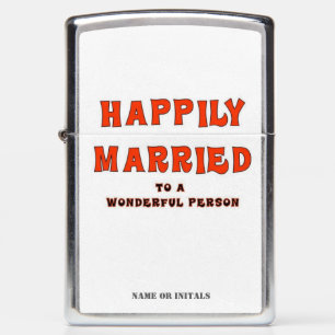 HAPPILY MARRIED ZIPPO LIGHTER
