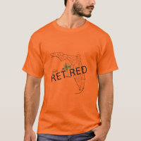 Happily Retired Florida Map and Tropical Palm Tree