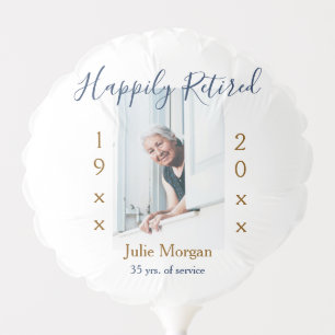 happily retired photo 19XX-20XX YEARS OF SERVICE P Balloon