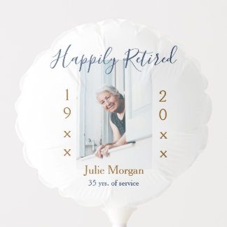 happily retired photo 19XX-20XX YEARS OF SERVICE P Balloon