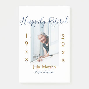 happily retired photo 19XX-20XX YEARS OF SERVICE P Post-it Notes
