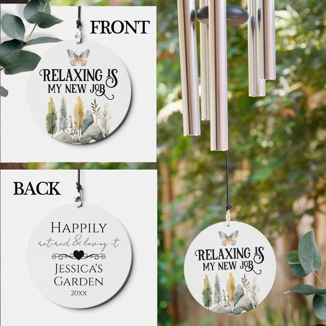 Happily Retired Rock Garden Thank You Wind Chime (Creator Uploaded)