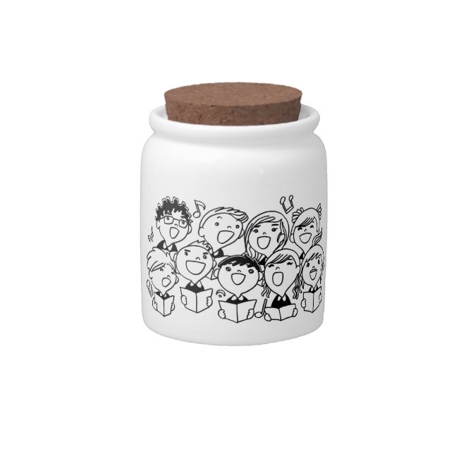 Happily Singing Children Candy Jar (Front)