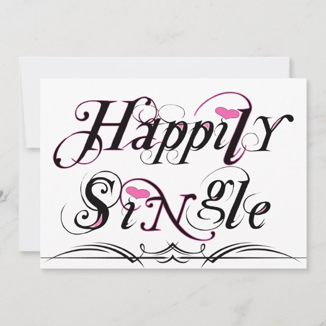 Happily Single Invitation (Front)