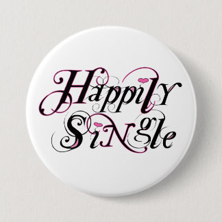 Happily Single Pinback Button