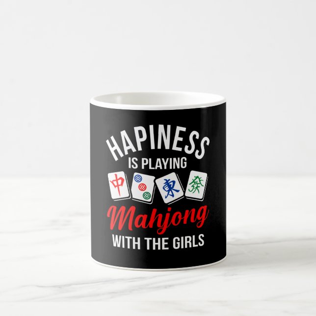 Happines is playing Mahjong With the Girls Coffee Mug (Center)