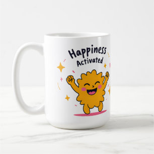 Happiness Activated – Cute Doodle Joy Character Coffee Mug