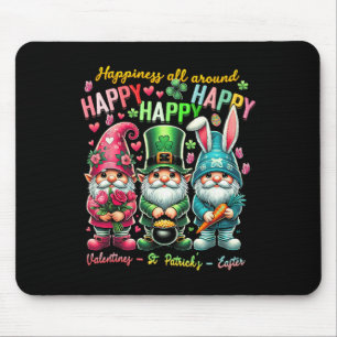 Happiness Allaround Gnome Happy Valentine St Patri Mouse Pad