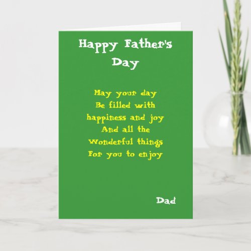 Happiness and joy fathers day cards