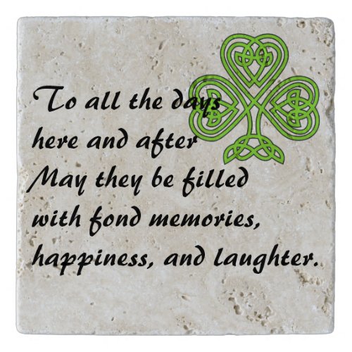 Happiness and Laughter Poem Gift Stone Trivet