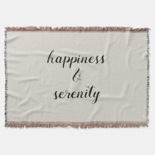 Happiness and Serenity Cozy Throw Blanket