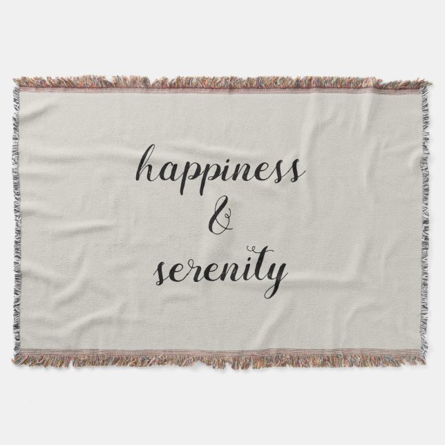 Happiness and Serenity Cozy Throw Blanket (Front)