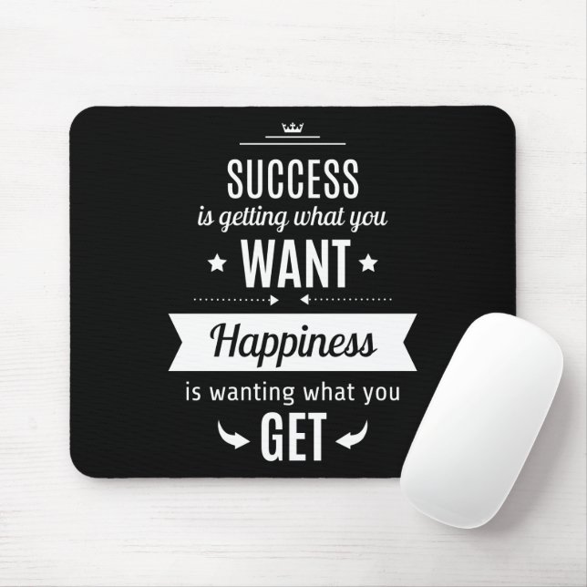 Happiness and Success Mouse Pad (With Mouse)