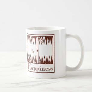 Happiness: Backgammon Coffee Mug