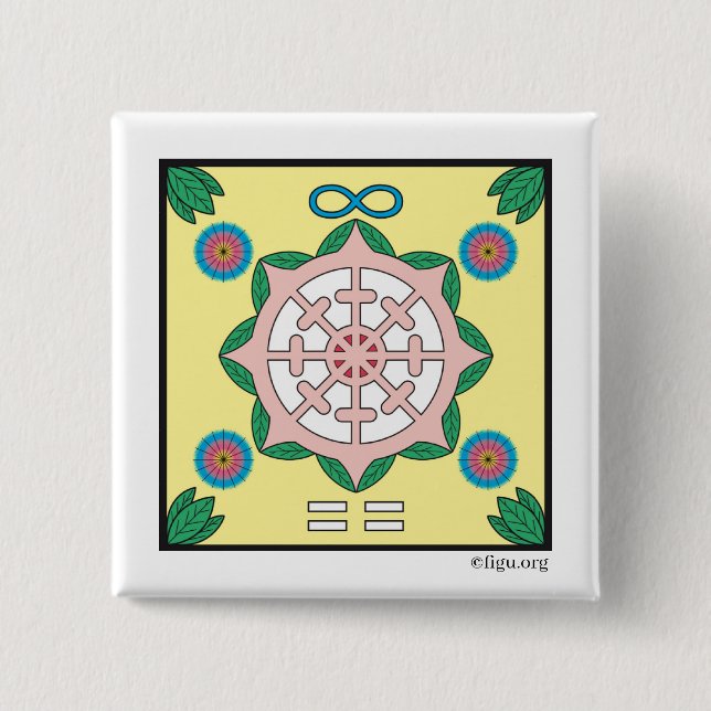 Happiness/Being Happy Symbol Button (Front)