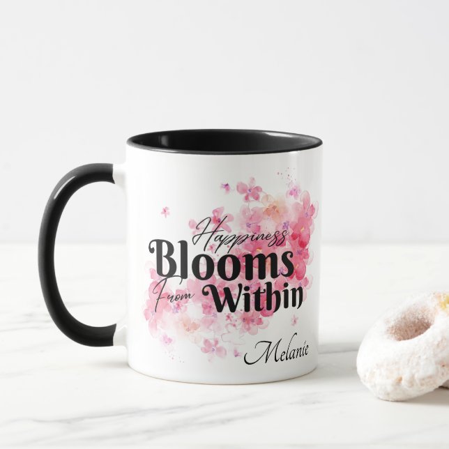 Happiness Blooms From Within Mug (With Donut)