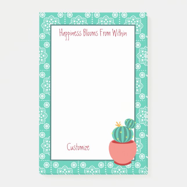 Happiness Blooms From Within Notes (Front)