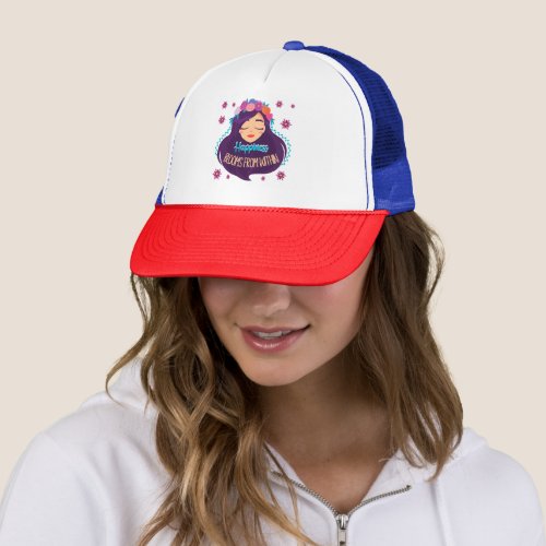 Happiness Blooms From Within Trucker Hat