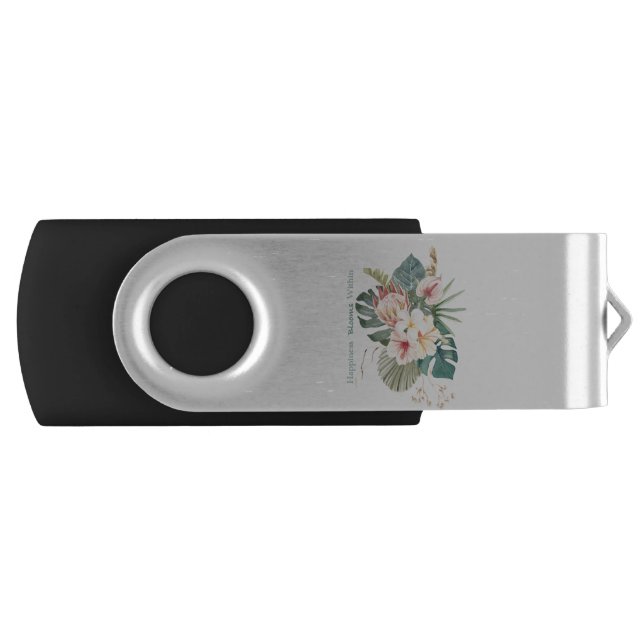 Happiness Blooms Within Flash Drive (Front)