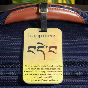 Happiness Buddha Symbol Luggage Tag